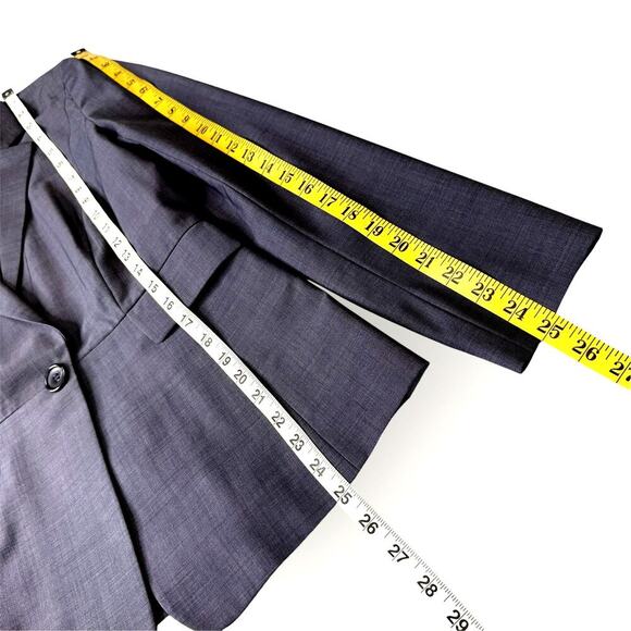 Classiques Entier Wool Blend 2 Piece Suit Set Blazer Jacket Size 6 Pants 8 Gray - Picture 9 of 12
